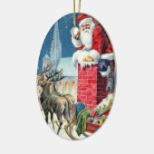 kerstkerstversiering met kerstkeramiek keramisch ornament (Links)