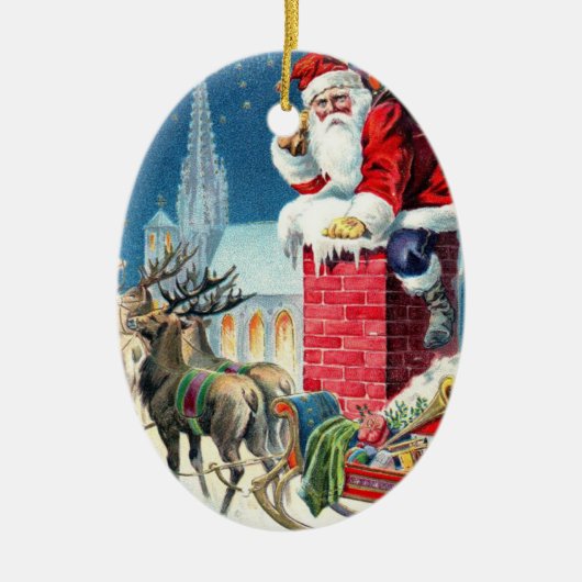 kerstkerstversiering met kerstkeramiek keramisch ornament (Voorkant)