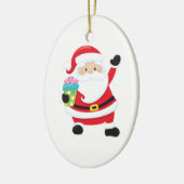 Kerstkerstversiering met kerstkeramiek keramisch ornament (Links)