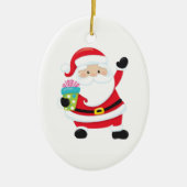 Kerstkerstversiering met kerstkeramiek keramisch ornament (Voorkant)