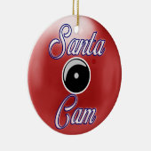 Kerstkerstversiering met Kerstmis en kerstcamera R Keramisch Ornament (Rechts)