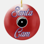 Kerstkerstversiering met Kerstmis en kerstcamera R Keramisch Ornament (Achterkant)