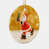 Kerstkerstversiering met kerstmis keramisch ornament (Rechts)