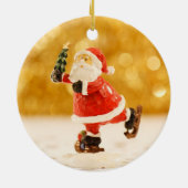 Kerstkerstversiering met kerstmis keramisch ornament (Achterkant)