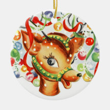 kerstkerstversiering met rendierkeramiek
