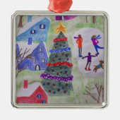 Kerstkerstversiering Metalen Ornament (Voorkant)