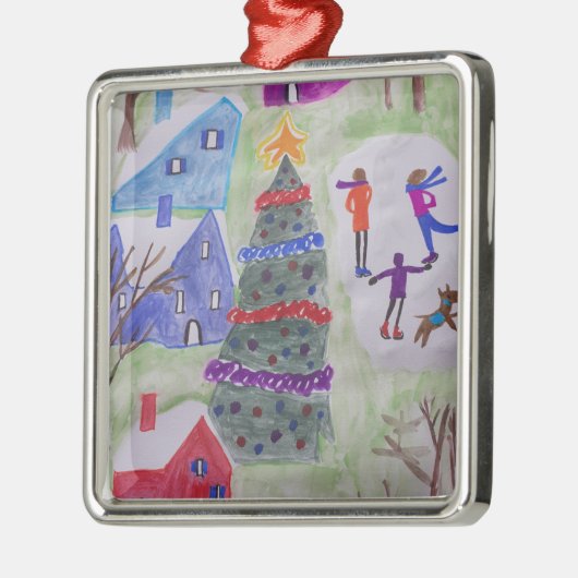 Kerstkerstversiering Metalen Ornament (Links)