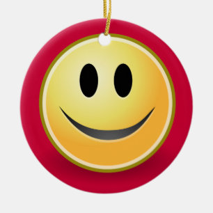 Kerstkerstversiering (rood) keramisch ornament