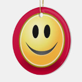 Kerstkerstversiering (rood) keramisch ornament (Links)