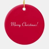 Kerstkerstversiering (rood) keramisch ornament (Achterkant)