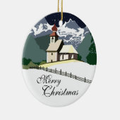 Kerstkerstversiering van de Berberkerkerk Keramisch Ornament (Rechts)