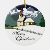 Kerstkerstversiering van de Berberkerkerk Keramisch Ornament (Voorkant)