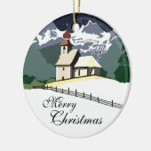 Kerstkerstversiering van de Berberkerkerk Keramisch Ornament (Links)