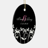 Kerstkerstversiering voor bruiloft - Unieke keepsl Keramisch Ornament (Rechts)