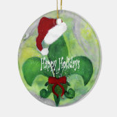 Kerstkerstversiering voor de kerstkerstman van de  keramisch ornament (Links)