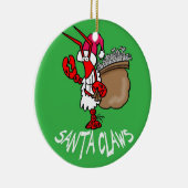 Kerstkerstversiering voor kerstman in Santa Claws! Keramisch Ornament (Rechts)