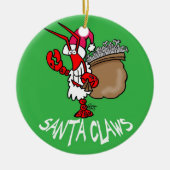 Kerstkerstversiering voor kerstman in Santa Claws! Keramisch Ornament (Voorkant)