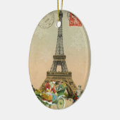 Kerstkerstversiering voor Kerstmis in Parijs Keramisch Ornament (Links)