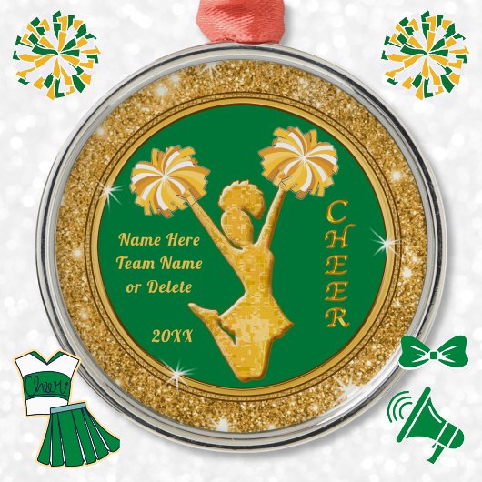 Kerstkerstversieringen op Cheerleader - maat Keramisch Ornament