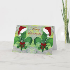 Kerstkerstvloour de lis-kaarten van mijn kunst. kaart