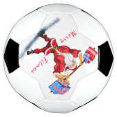 KerstkerstVoetbal Gift Bodybuilder Santa - Fun Voetbal (Gedraaid)