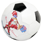 KerstkerstVoetbal Gift Bodybuilder Santa - Fun Voetbal (Drie kwart)