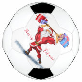KerstkerstVoetbal Gift Bodybuilder Santa - Fun Voetbal (Voorkant)