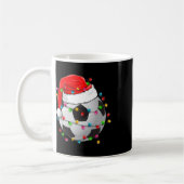KerstkerstVoetbal Santa Hat Funny Sport Xmas B Koffiemok (Links)