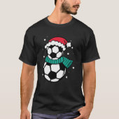 KerstkerstVoetbal Santa Hat T-shirt (Voorkant)