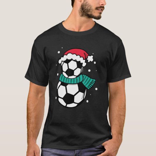 KerstkerstVoetbal Santa Hat T-shirt (Voorkant)