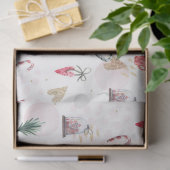 KerstkerstWaterverf GoldI-ontwerp 1 Tissuepapier (Geschenk)