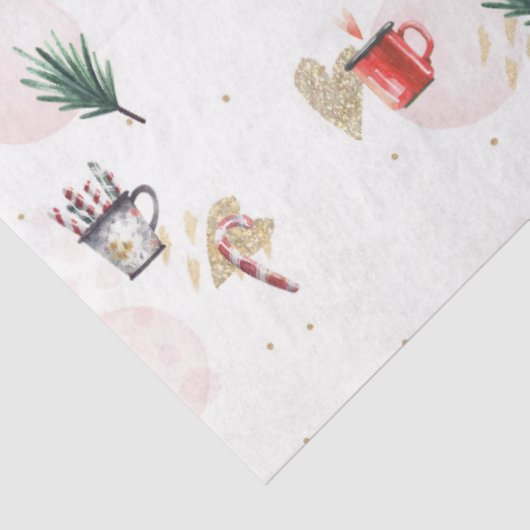 KerstkerstWaterverf GoldI-ontwerp 1 Tissuepapier (Detail)