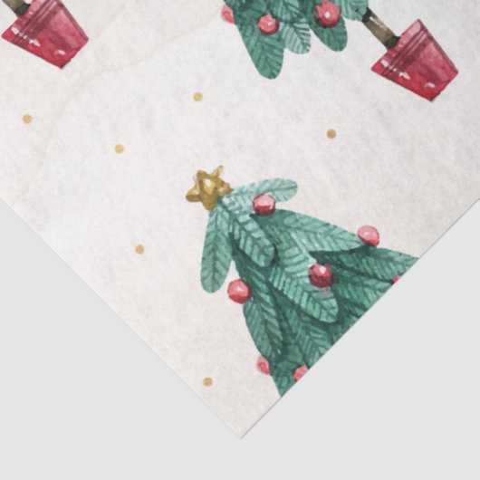 KerstkerstWaterverf GoldI-ontwerp 6 Tissuepapier (Detail)