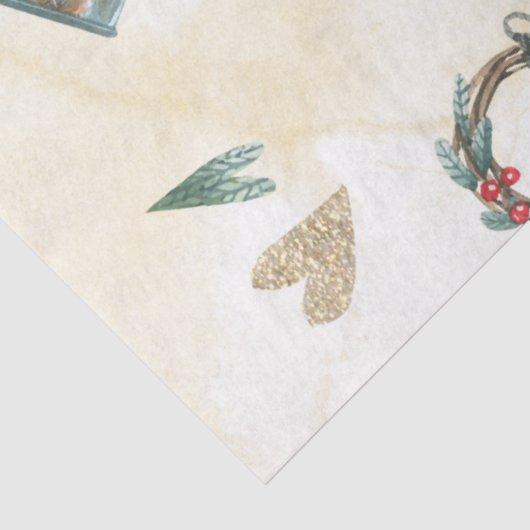 KerstkerstWaterverf GoldI-ontwerp 9 Tissuepapier (Detail)