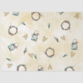 KerstkerstWaterverf GoldI-ontwerp 9 Tissuepapier (Voorkant)