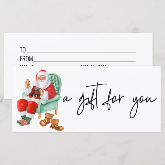 KerstkerstWaterverf Kaart (Voorkant / Achterkant)