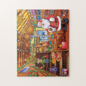 Kerstkerstwerkplaats speelgoed puzzel (Verticaal)