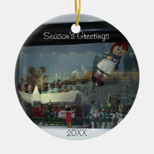 Kerstkerstwinkelvenster Ornament (Voorkant)