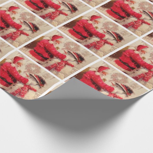  Kerstkerstwinter Snowman Cadeaupapier (Hoek)