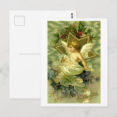  kerstkerub Vintage Briefkaart (Voorkant / Achterkant)