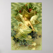  kerstkerub Vintage Poster (Voorkant)