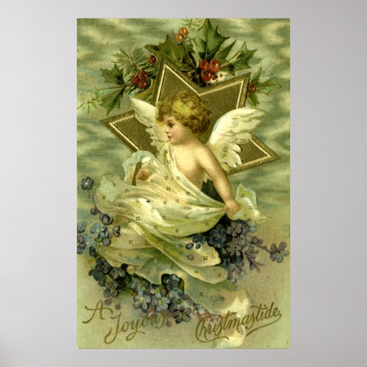  kerstkerub Vintage Poster (Voorkant)