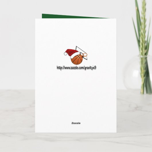 Kerstketball en Hoop Feestdagen Kaart (Achterkant)