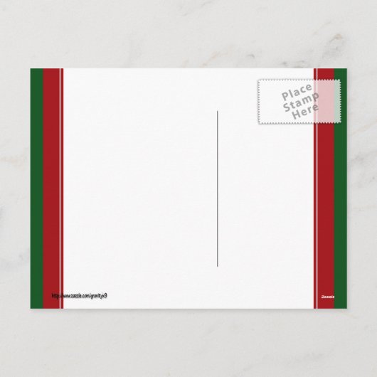 Kerstketball en Hoop Feestdagenkaart (Achterkant)