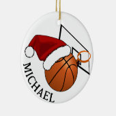 Kerstketball en Hoop Keramisch Ornament (Rechts)