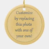 Kerstketball en Hoop Keramisch Ornament (Achterkant)