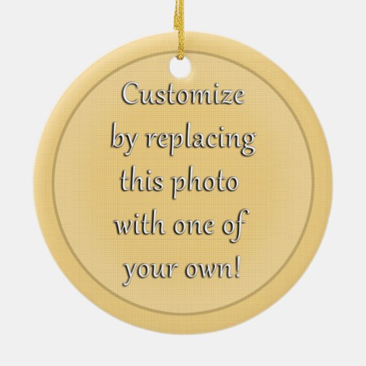 Kerstketball en Hoop Keramisch Ornament (Achterkant)