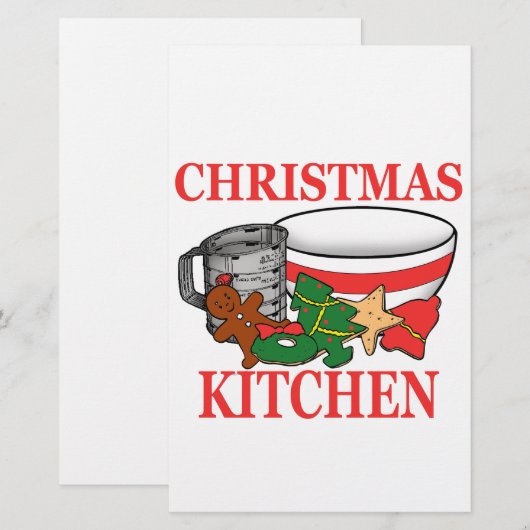 kerstkeuken briefpapier (Voorkant / Achterkant)