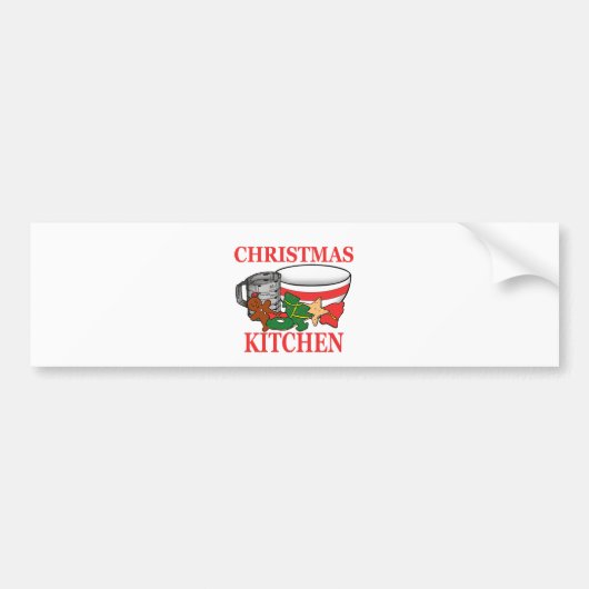kerstkeuken bumpersticker (Voorkant)