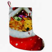 kerstkeuken en puppy Stocking Kleine Kerstsok (Voorkant)